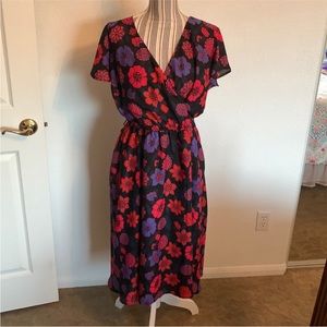 ModCloth black floral dress size 1x